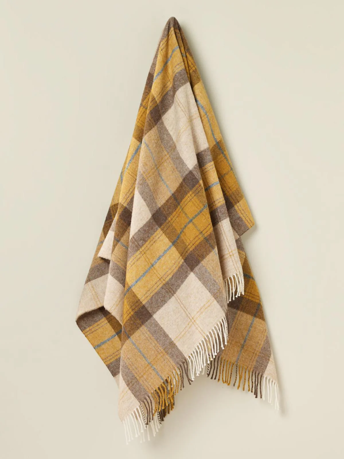 Skye Shetland Pure New Wool Throw - Gold - Image 3