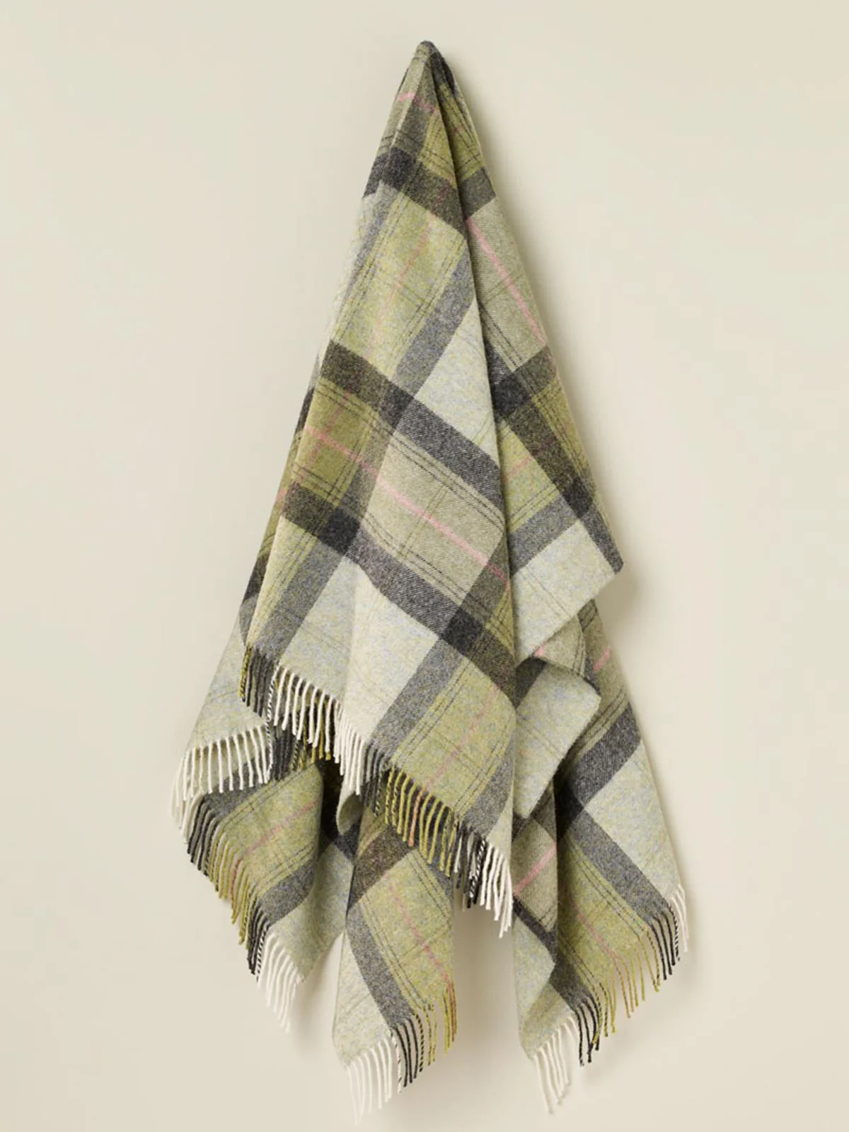 Skye Shetland Pure New Wool Throw - Green - Image 3