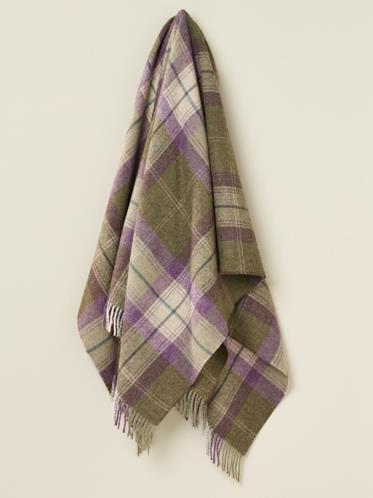 Skye Shetland Pure New Wool Throw - Heather - Image 2