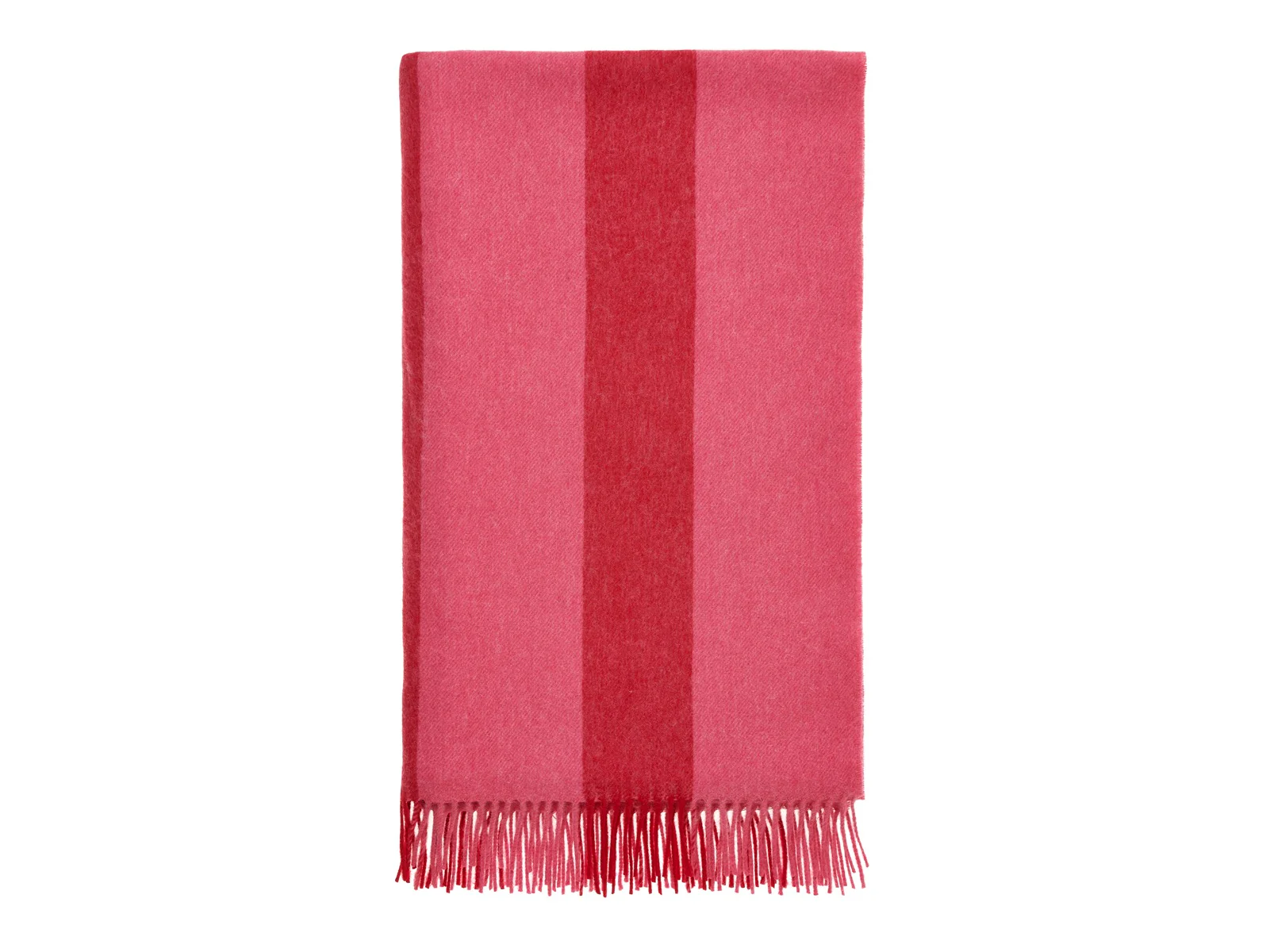 Stripe Merino Lambswool Throw - Pink