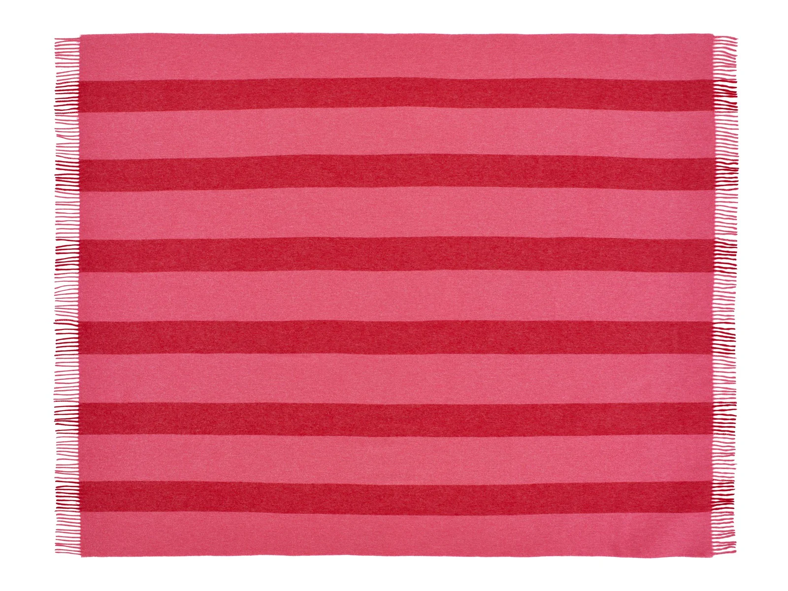 Stripe Merino Lambswool Throw - Pink - Image 2