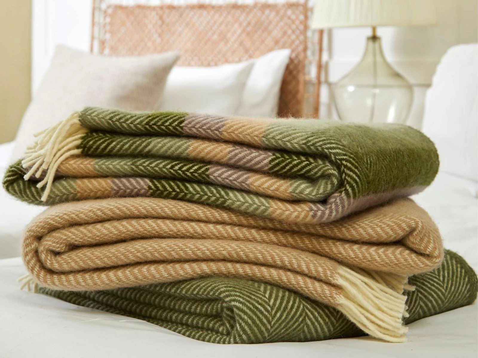 Stripe Pure New Wool Throw - Botanical - Image 5
