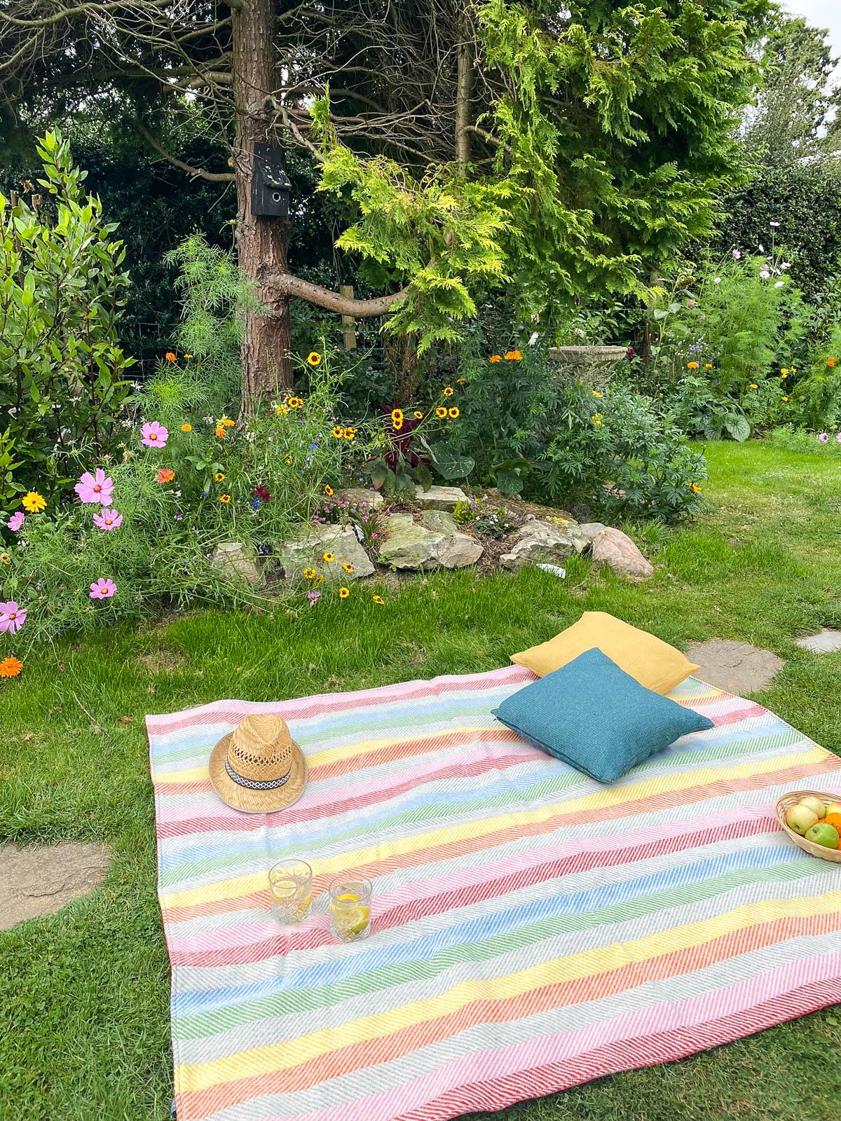 Stripe Waterproof Eventer Picnic Blanket - Rainbow - Image 10