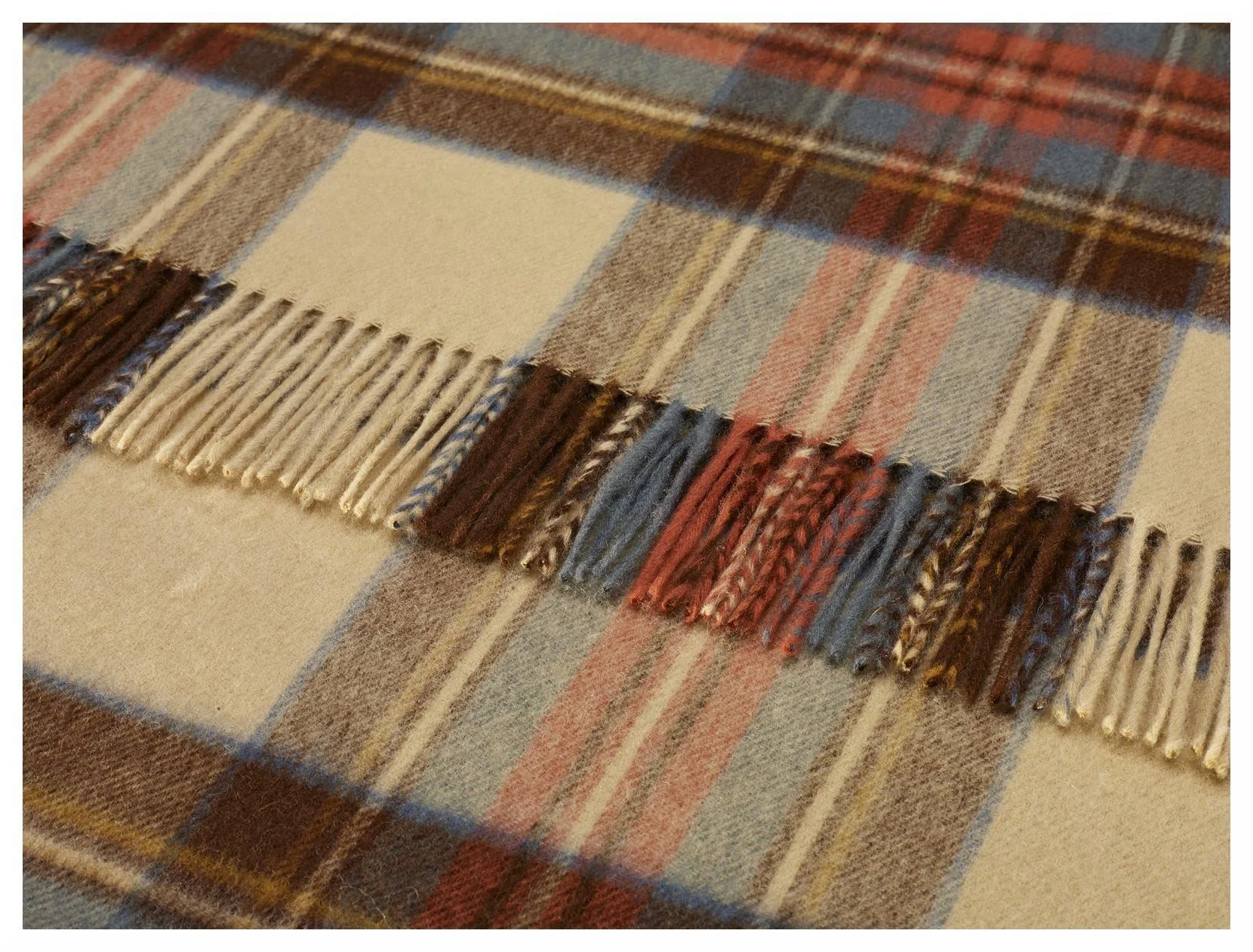 Tartan Lambswool Scarf - Antique Dress Stewart - Image 3
