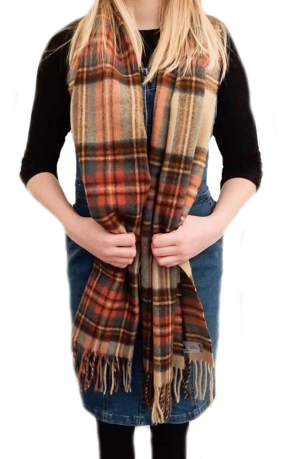 Tartan Lambswool Scarf - Antique Dress Stewart - Image 5