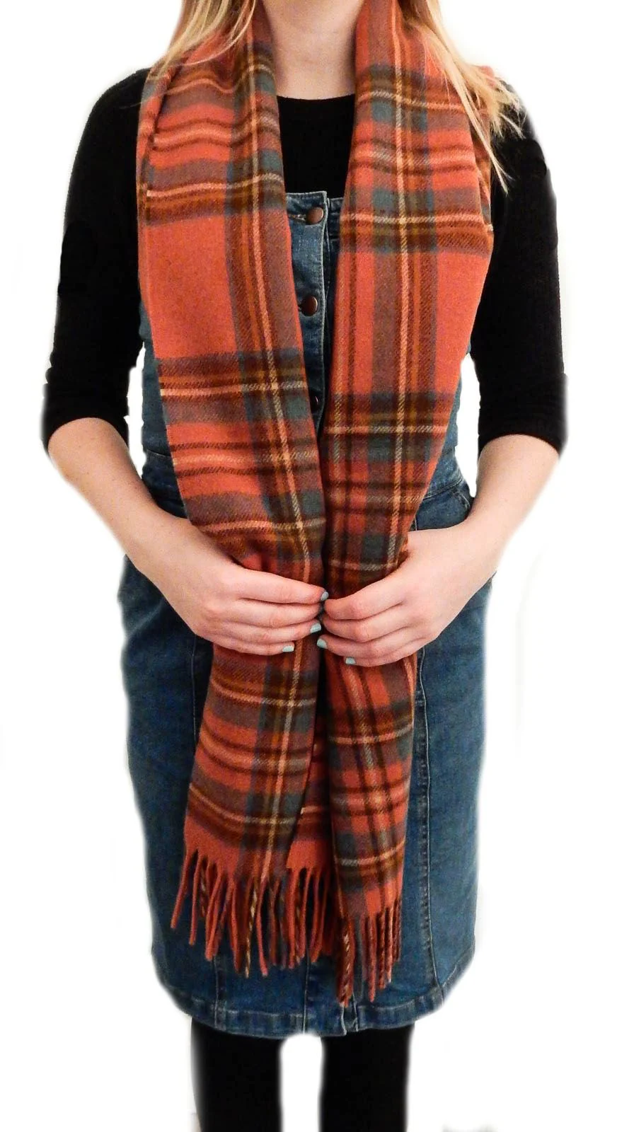 Tartan Lambswool Wide Scarf - Antique Royal Stewart - Image 5