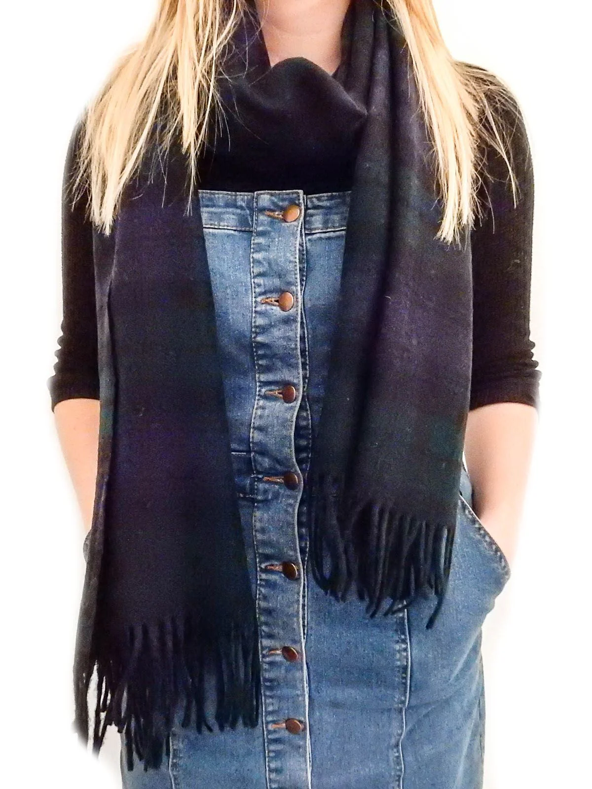 Tartan Lambswool Scarf - Black Watch - Image 5