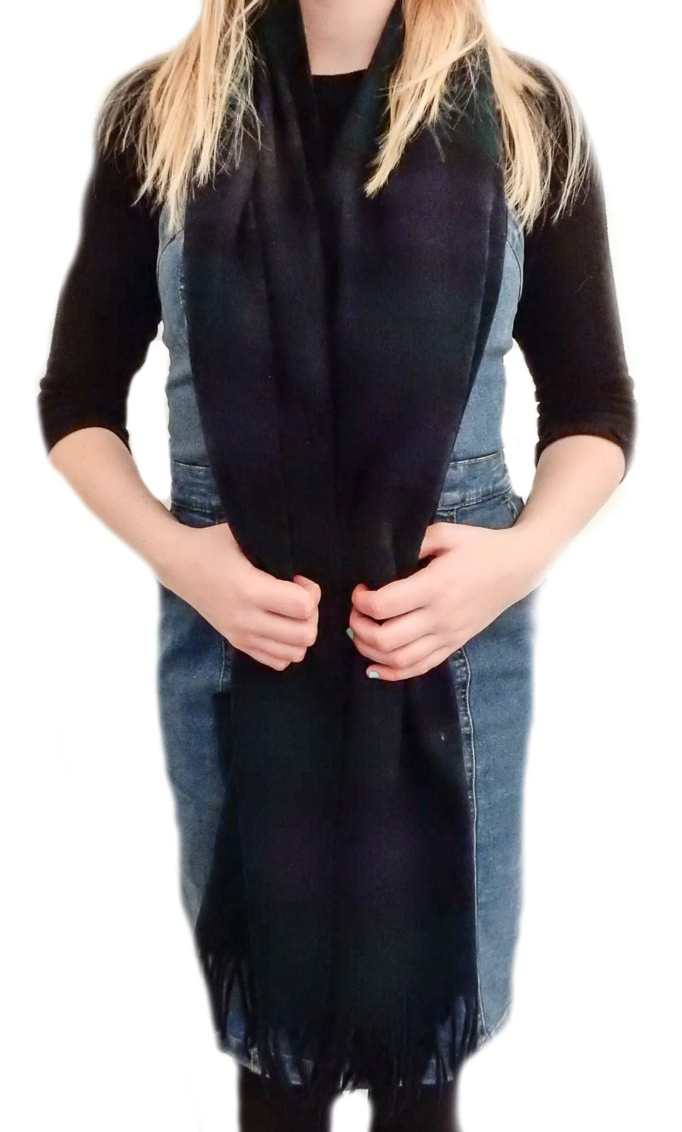 Tartan Lambswool Scarf - Black Watch - Image 6