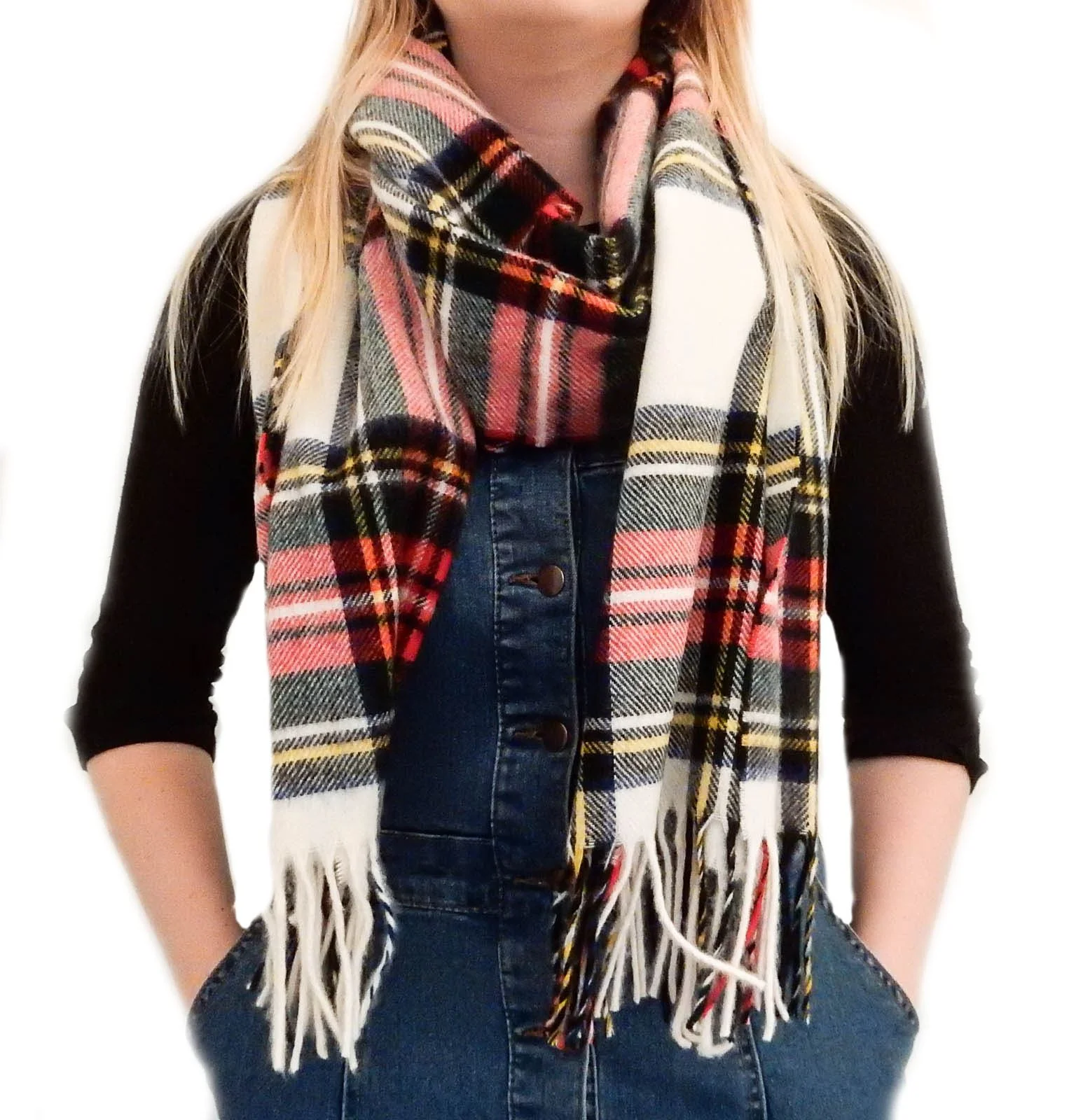 Tartan Lambswool Wide Scarf - Dress Stewart - Image 3