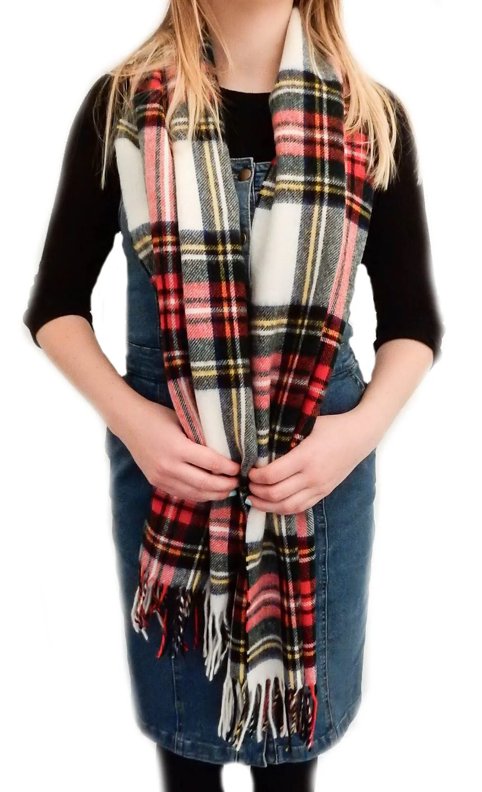 Tartan Lambswool Wide Scarf - Dress Stewart - Image 4