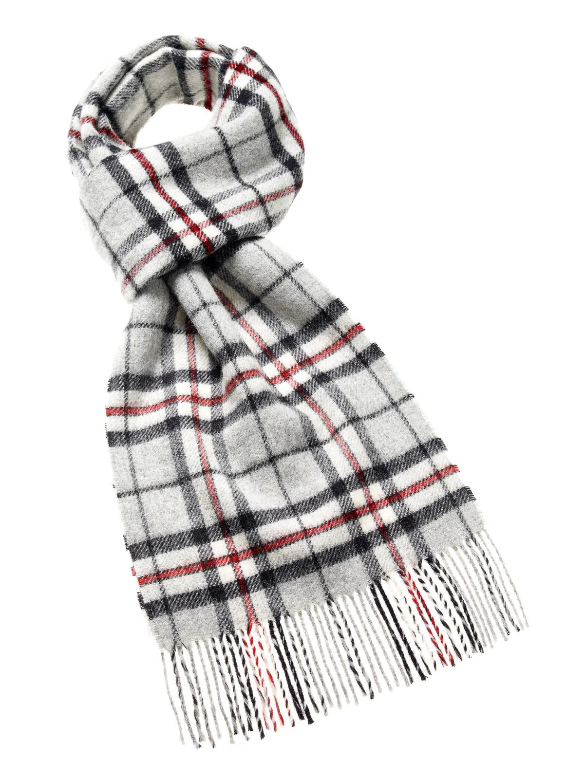 Tartan Lambswool Scarf - Grey Thompson - Image 2