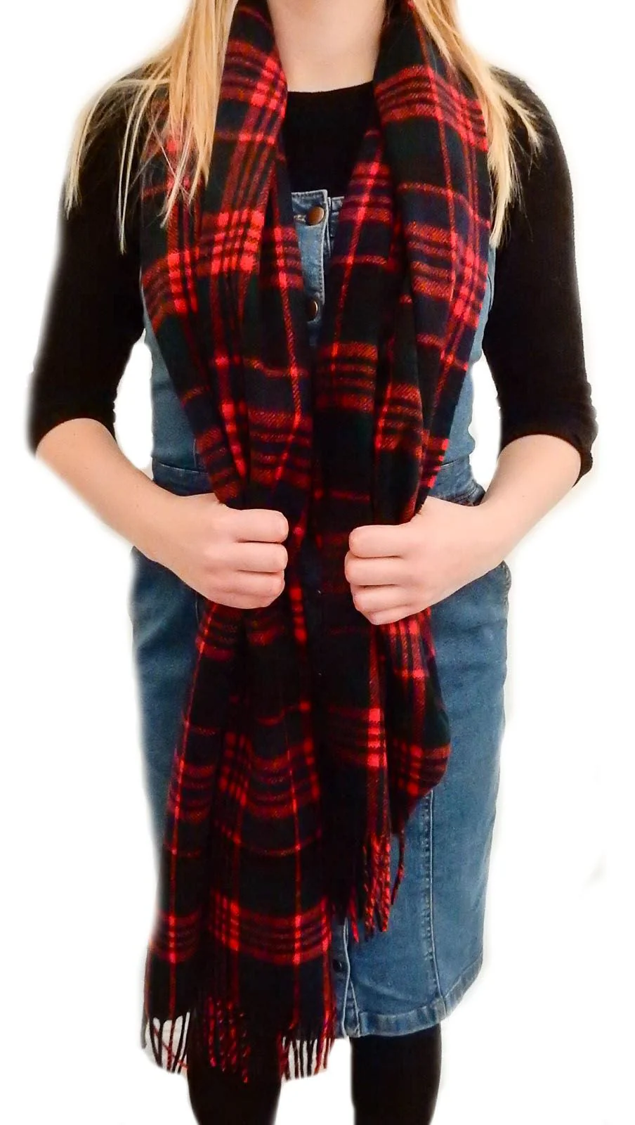 Tartan Lambswool Wide Scarf - Macdonald - Image 3