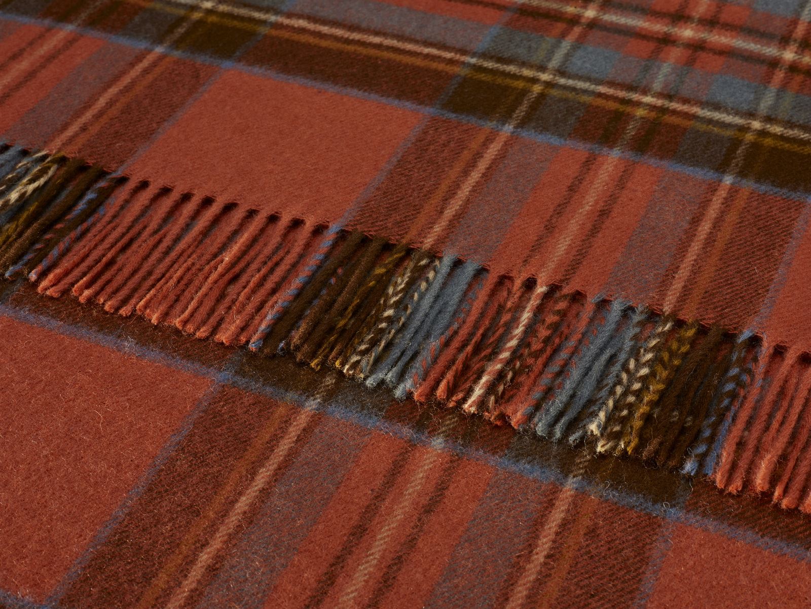 Tartan Lambswool Shawl - Antique Royal Stewart - Image 2