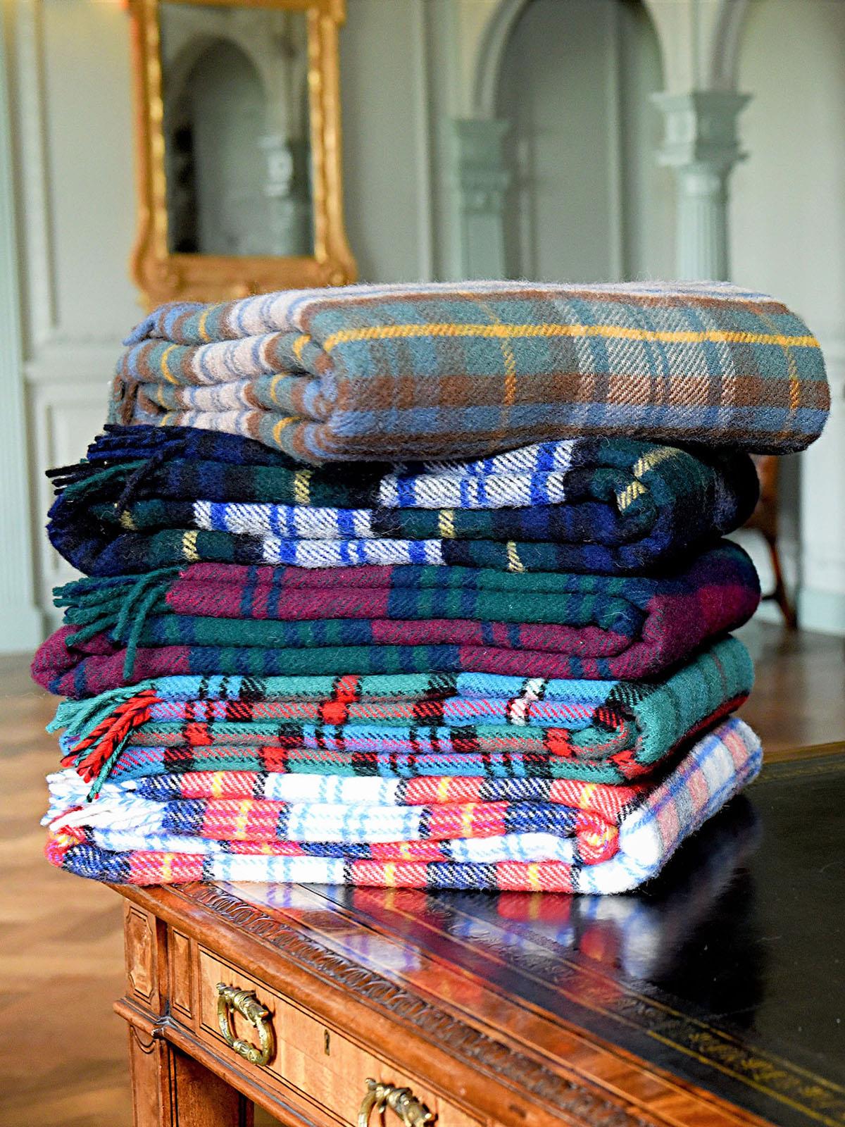 Tartan Pure New Wool Blanket - Antique Dress Gordon - Image 4