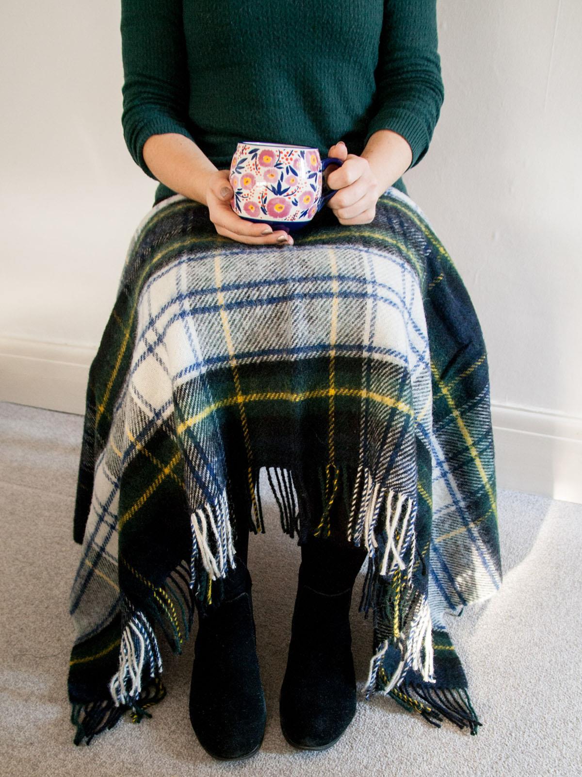 Tartan Pure New Wool Blanket - Dress Gordon - Image 4