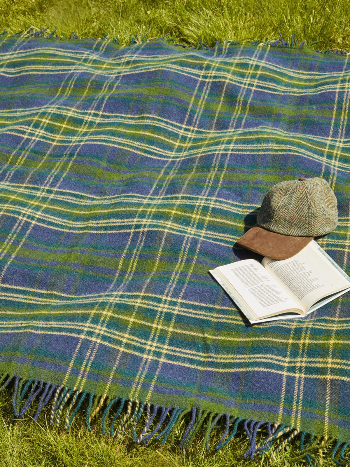 Tartan Pure New Wool Blanket - Forest - Image 2