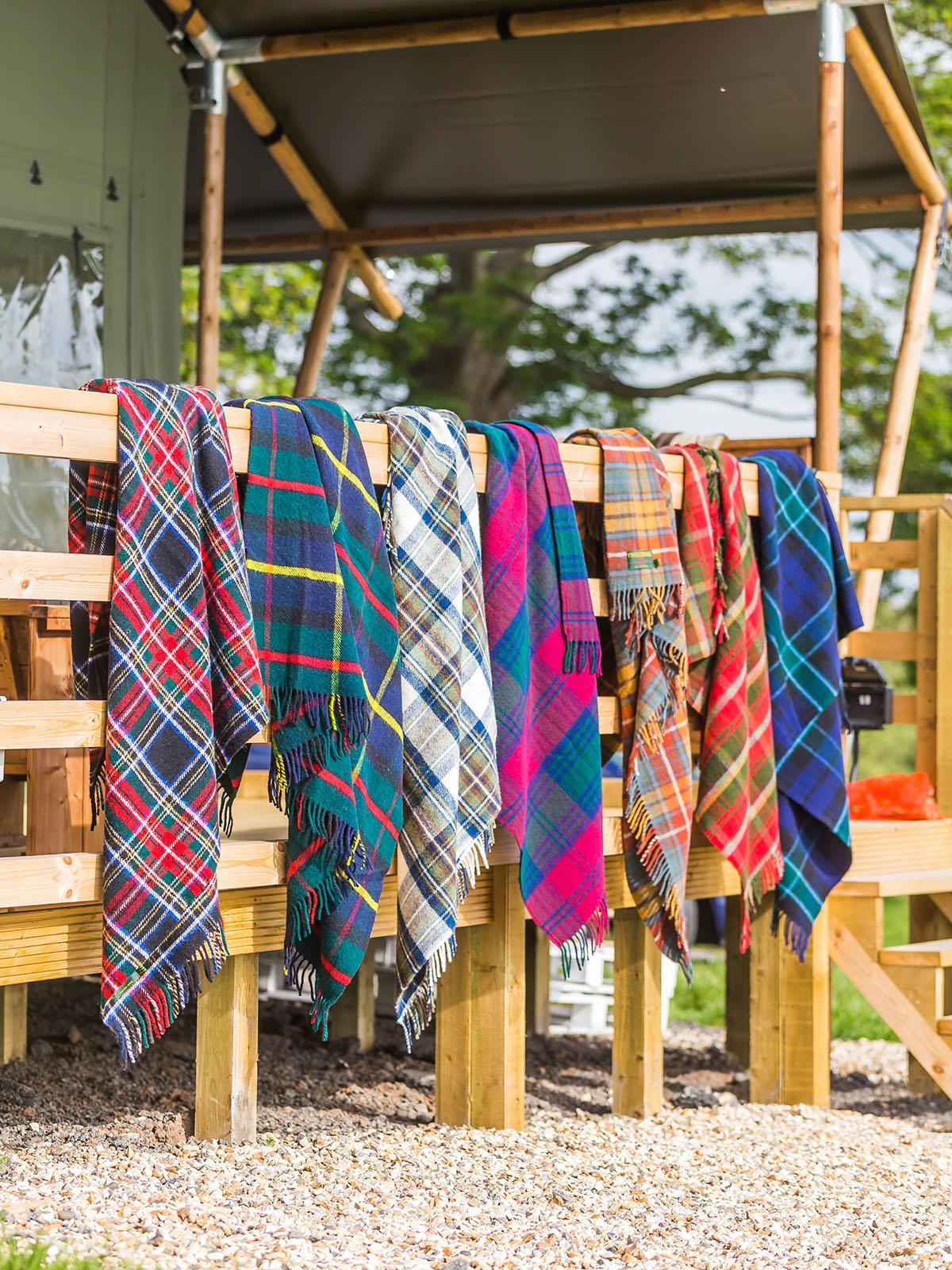 Tartan Pure New Wool Blanket - Muted Blue Stewart - Image 6