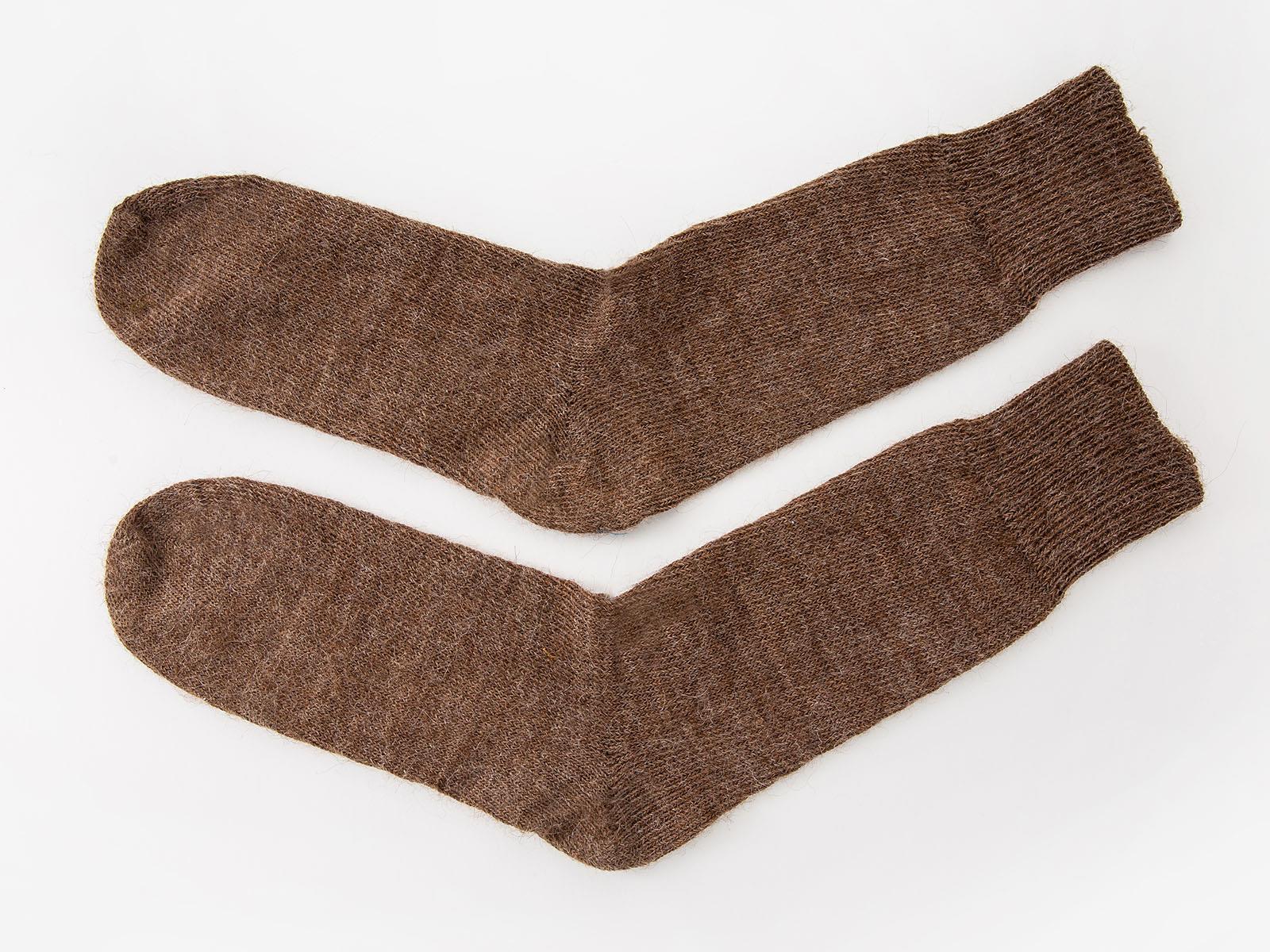 Undyed Alpaca Socks - Brown - Image 3