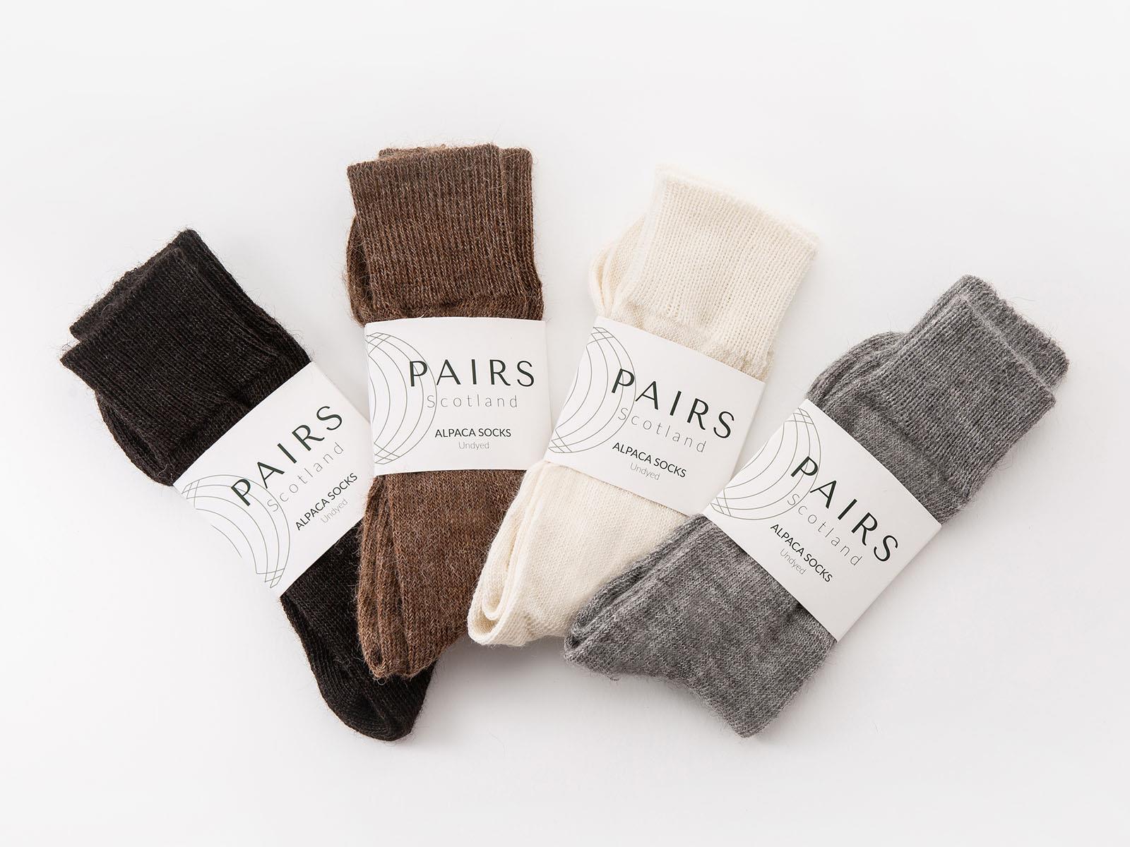 Undyed Alpaca Socks - Charcoal - Image 5