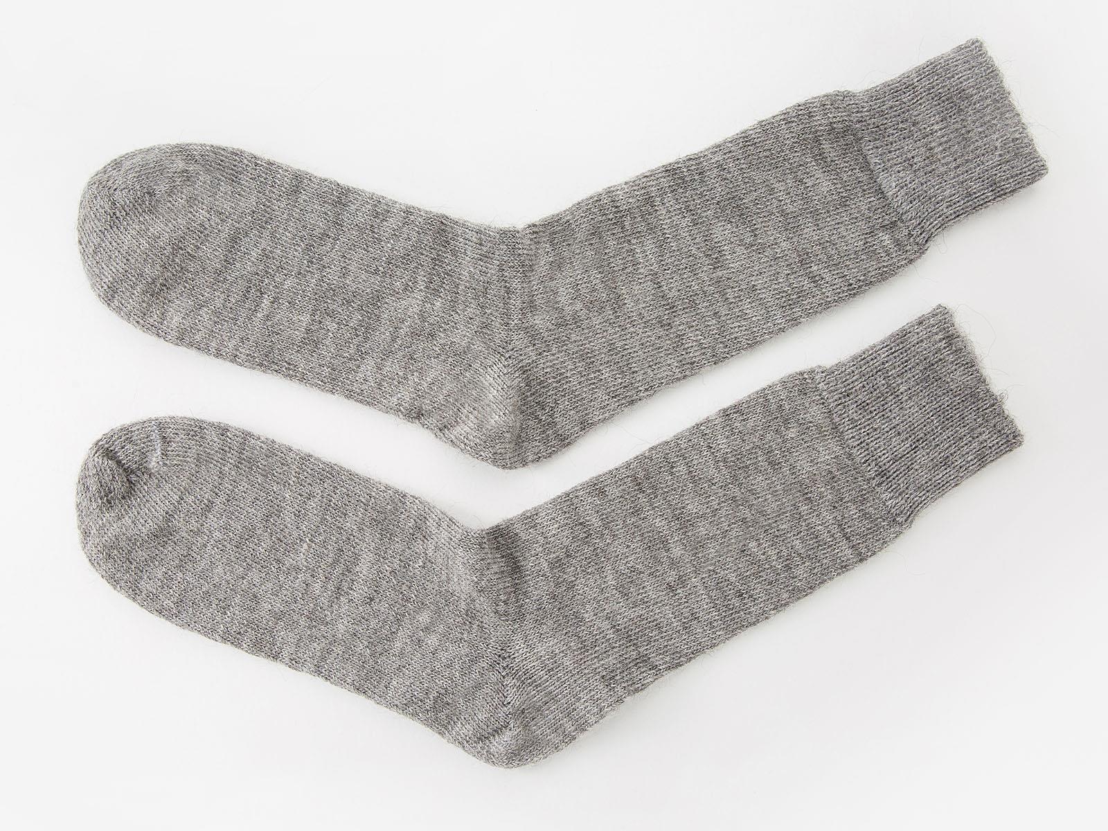 Undyed Alpaca Socks - Grey - Image 2