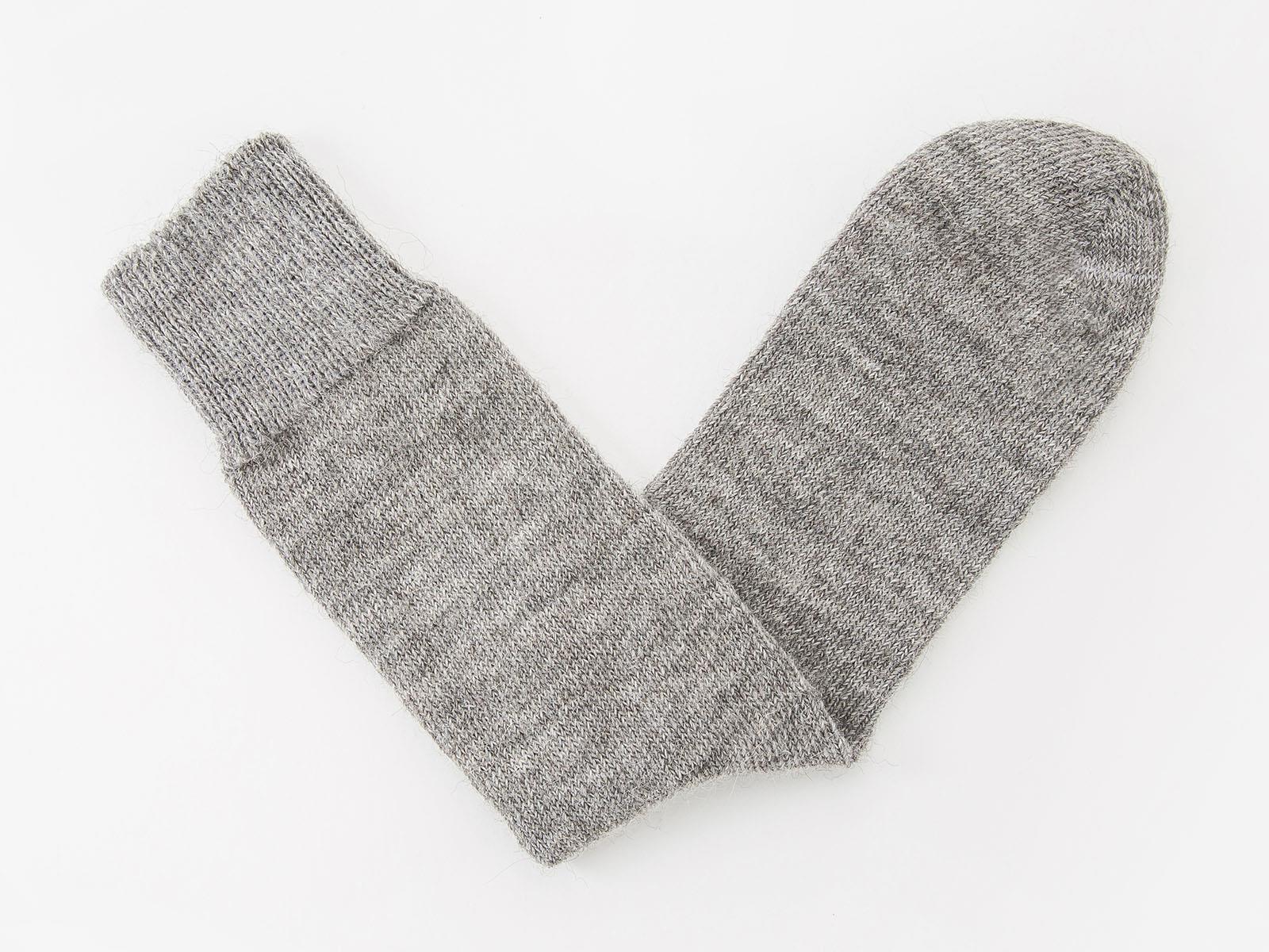 Undyed Alpaca Socks - Grey - Image 3