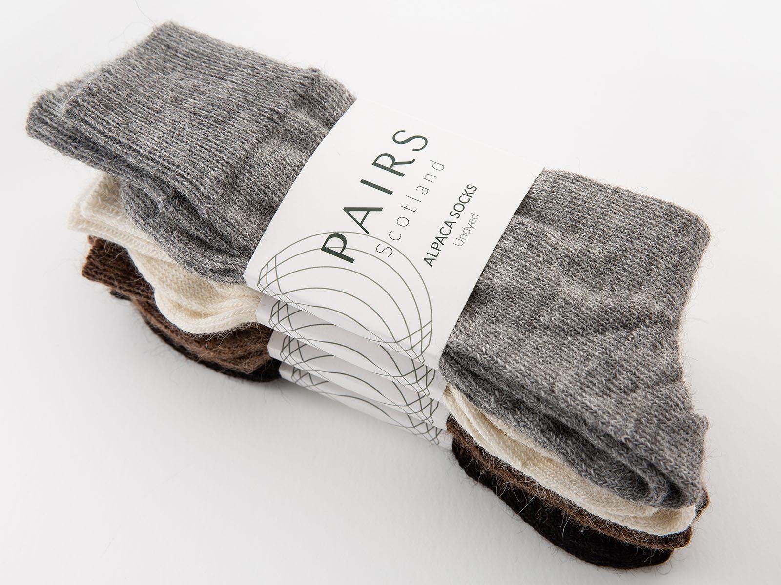 Undyed Alpaca Socks - Grey - Image 4