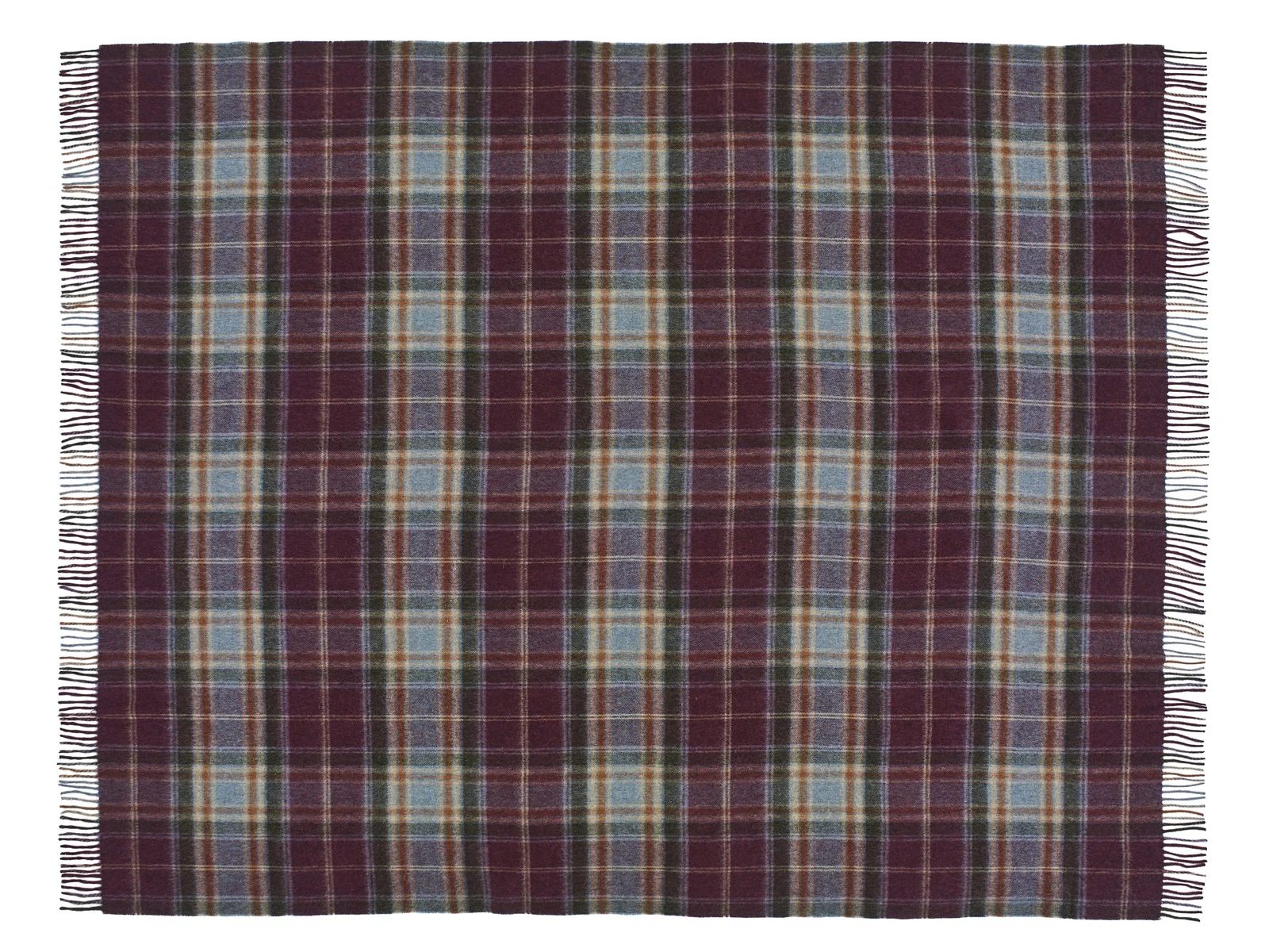 Winterton Merino Lambswool Throw - Damson - Image 2
