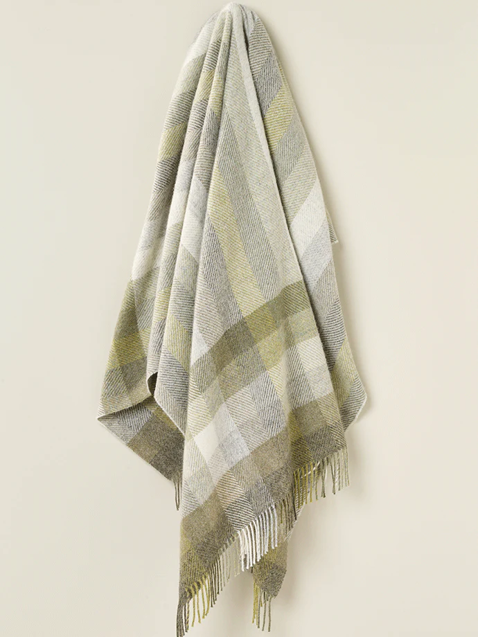 Woodale Pure New Wool Shetland Throw - Olive - Image 3