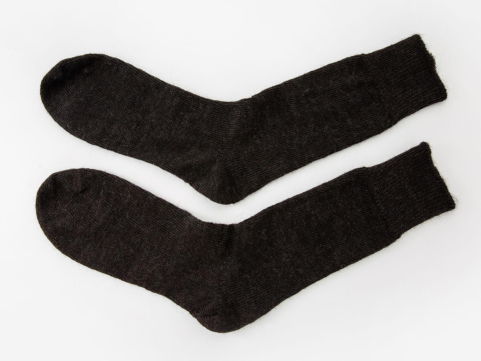 Undyed Alpaca Socks - Charcoal - Image 2